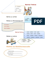 Professions Masculin Et Feminin Exercice Grammatical