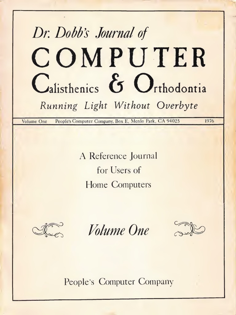 DR Dobbs Journal Vol 01 PDF | PDF | Computer Program | Programming