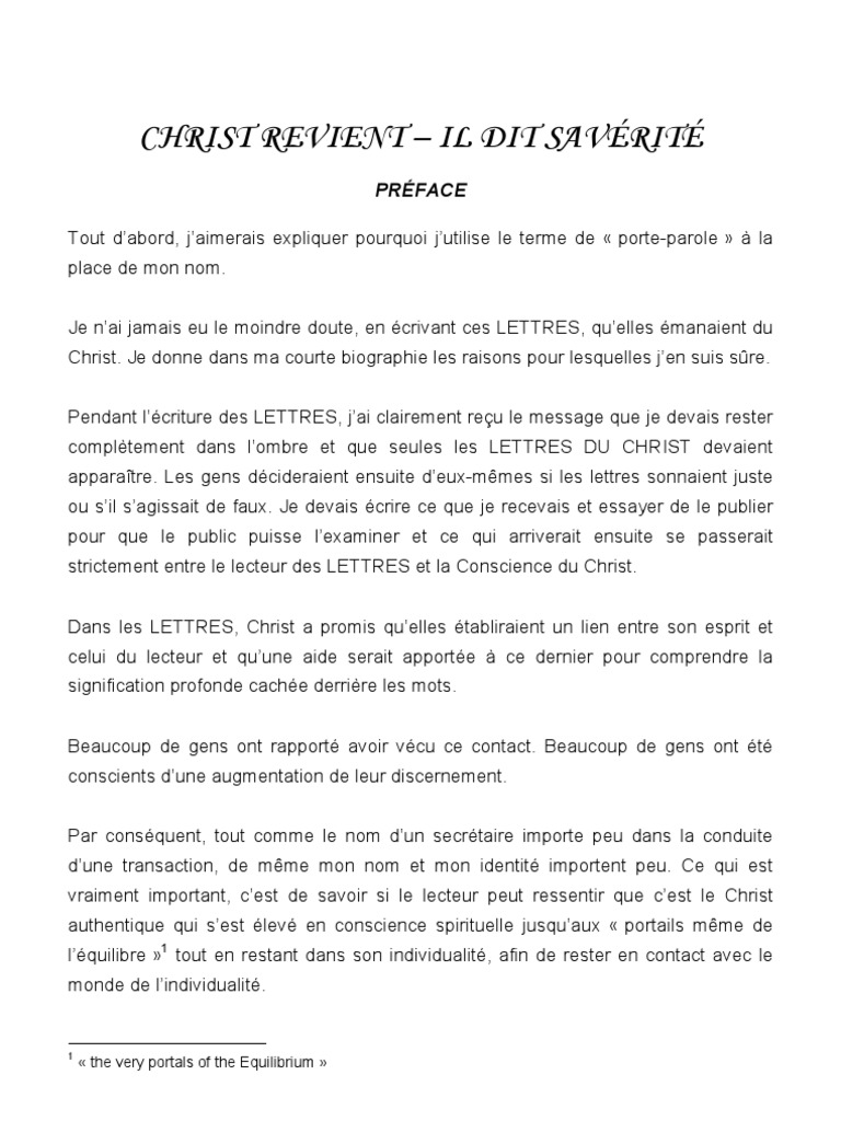Les Lettres Du Christ PDF Jésus Amour