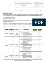 Manual Procesos Procedimientos Gestion de Proveedores