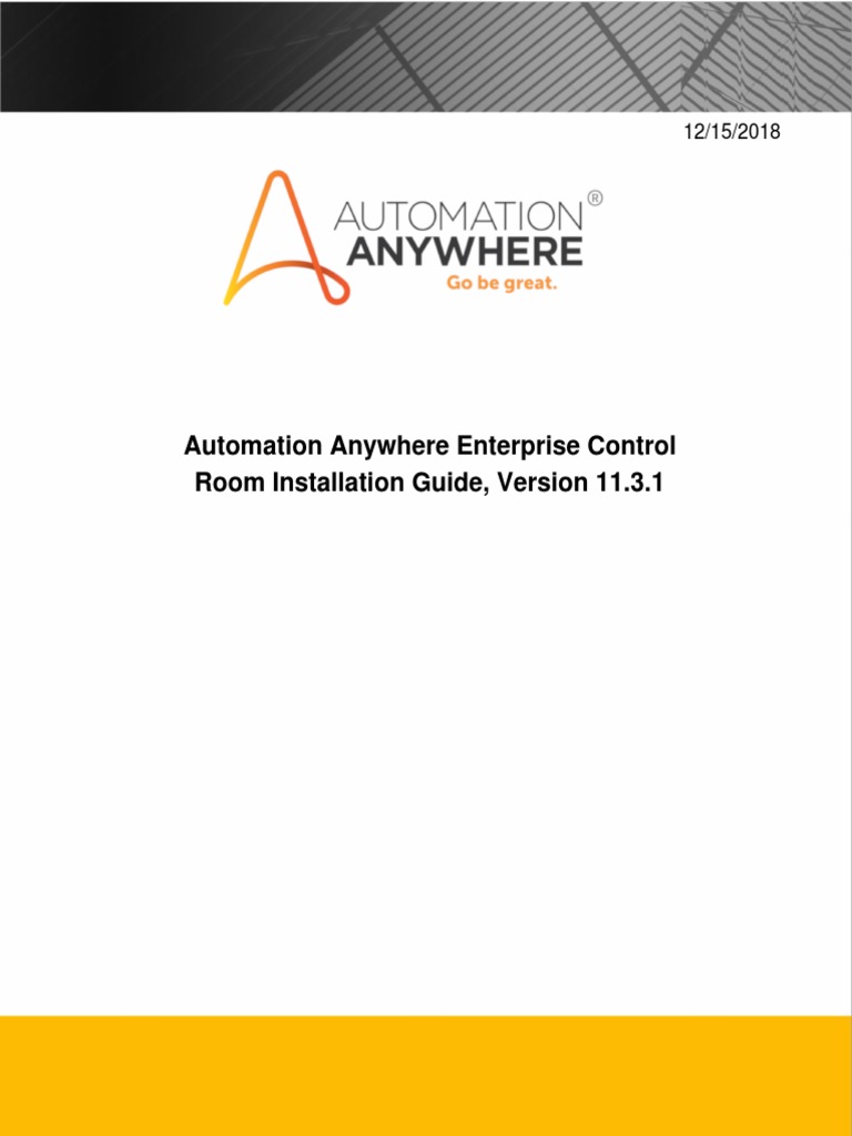AAE Control Room Install Guide | PDF