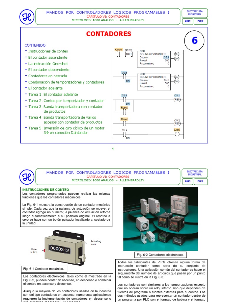 Contadores en PLC Allen-Bradley | PDF | Controlador lógico programable ...