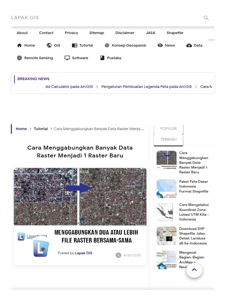 Peta Relief Indonesia dengan ArcGIS | PDF