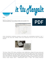 Air Itu Mengalir - Menampilkan Koordinat Titik Di ArcGIS 10 PDF