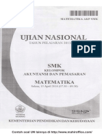 Contoh Soal UN Matematika SMK Kelompok Akuntansi Dan Pemasaran PDF