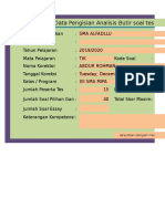 ANALISIS Soal TIK XII SMA AL FADLLU NEWW 1