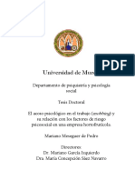 TD - S - F El Acoso Psicológico en El Trabajo MOBBING y Su Relación Con Los Factores de Riesgo Psicosocial en Una Empresa HORTOFRUTÍCOLA