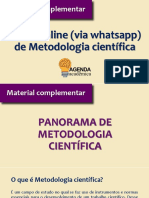 Aula Complementar - Panorama de Metodologia Científica