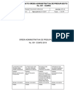 Orden Administrativa No 001 Coarc 2019 1 PDF