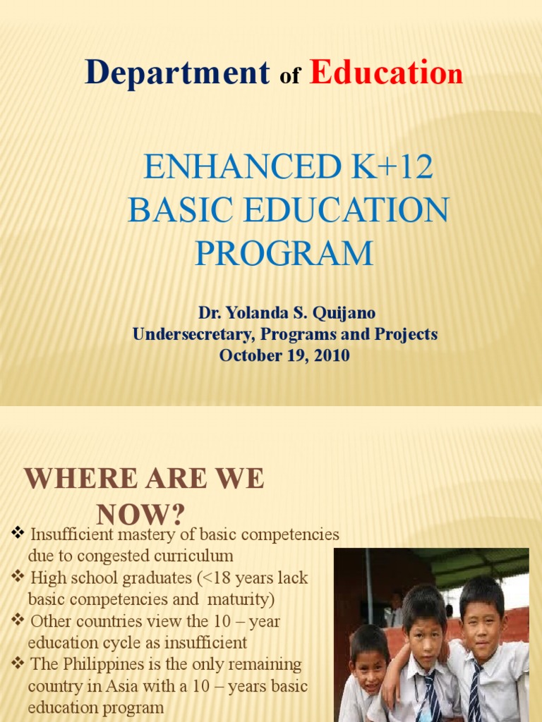 Department: Enhanced K+12 Basic Education Program | PDF