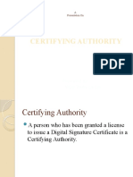 Certifying Authority: Presented By: Vijay Dodia (A-11)