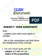 SUBJECT-VERB AGREEMENT RULES