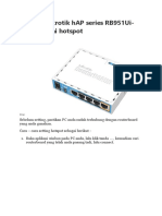 Praktikum-Mengkonfigurasi Jaringan Nirkabel-Setting Mikrotik hAP Series RB951Ui