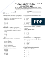 Soal PTS Matematika Semester Genap Ma Hidayatul Ula