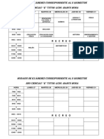 HORARIO DE EXÁMENES