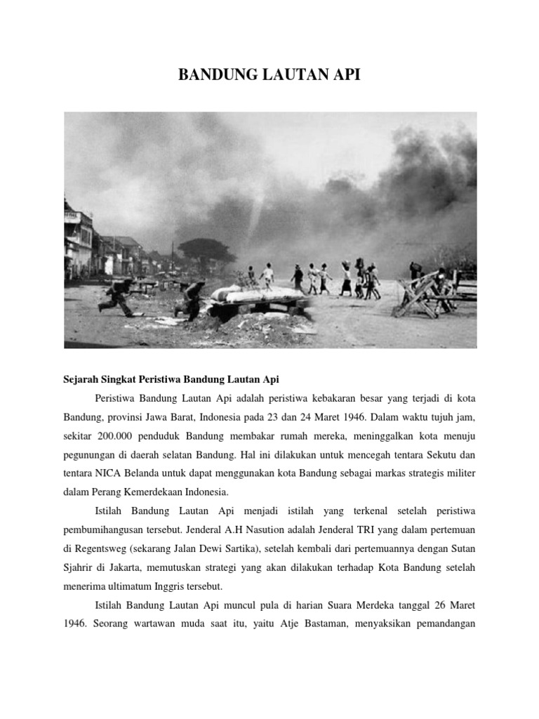 Sejarah Peristiwa Bandung Lautan Api PDF