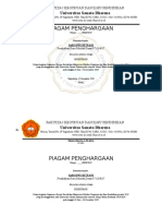 Contoh Sertifikat DPM-FKIP 2019 