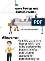 Allowance Factors and Production Studies