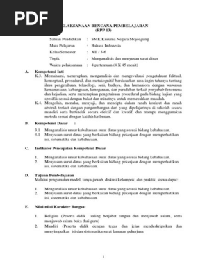 Rpp Bi Xii Kd 3 13 4 13 Pdf