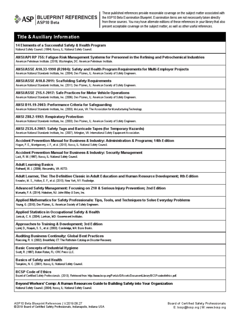 ASP10 References | PDF