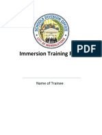 Workbased Immersion Template 2020