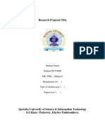 Research Proposal Formate