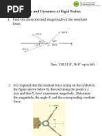 CA4 Statics and Dynamics of Rigid Bodies