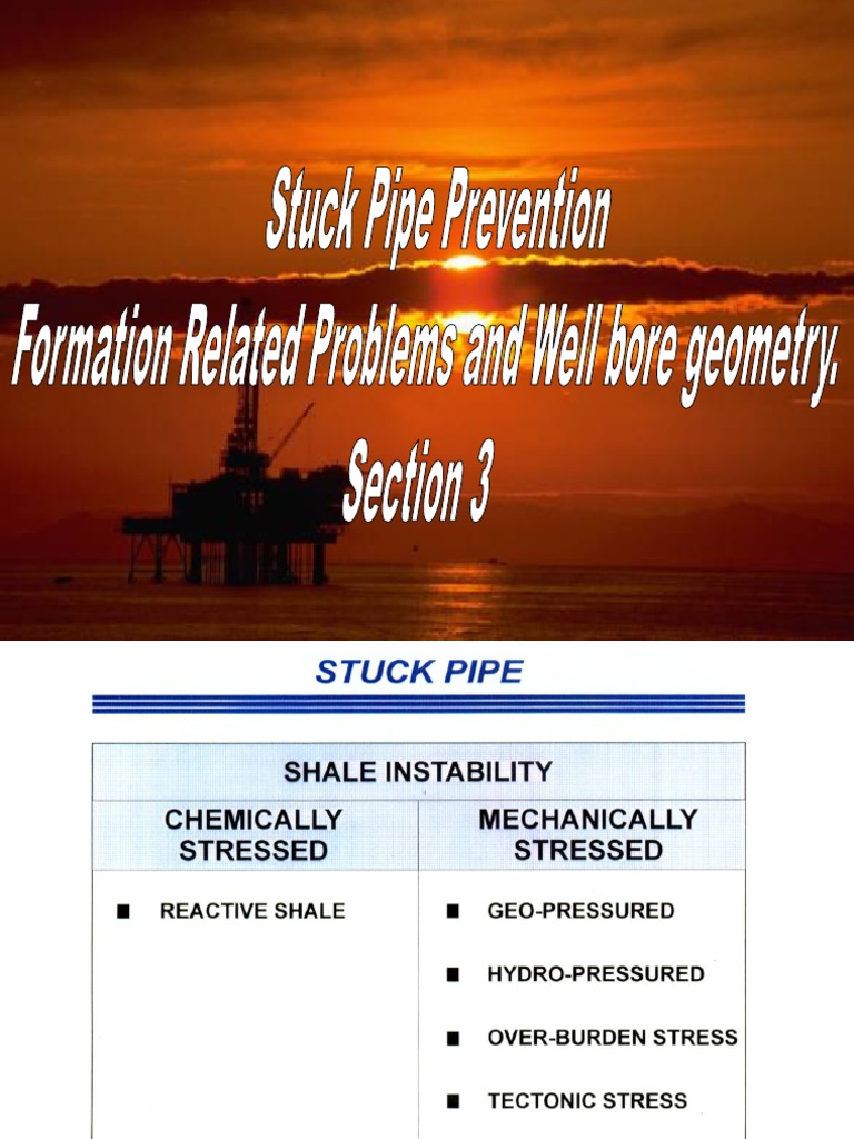 3 Stuck Pipe Problems Formations Related | PDF