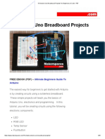 15 Arduino Uno Breadboard Projects For Beginners W - Code PDF