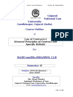 Course Outline-Law of Contracts I-Jan-Jun 2020-Ms, Niyati Pandey