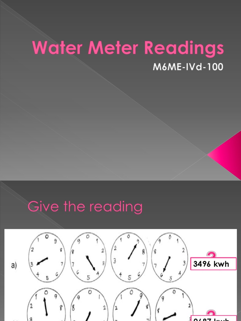 Water Meter Readings | PDF