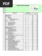 Modelo Metrado Almacen