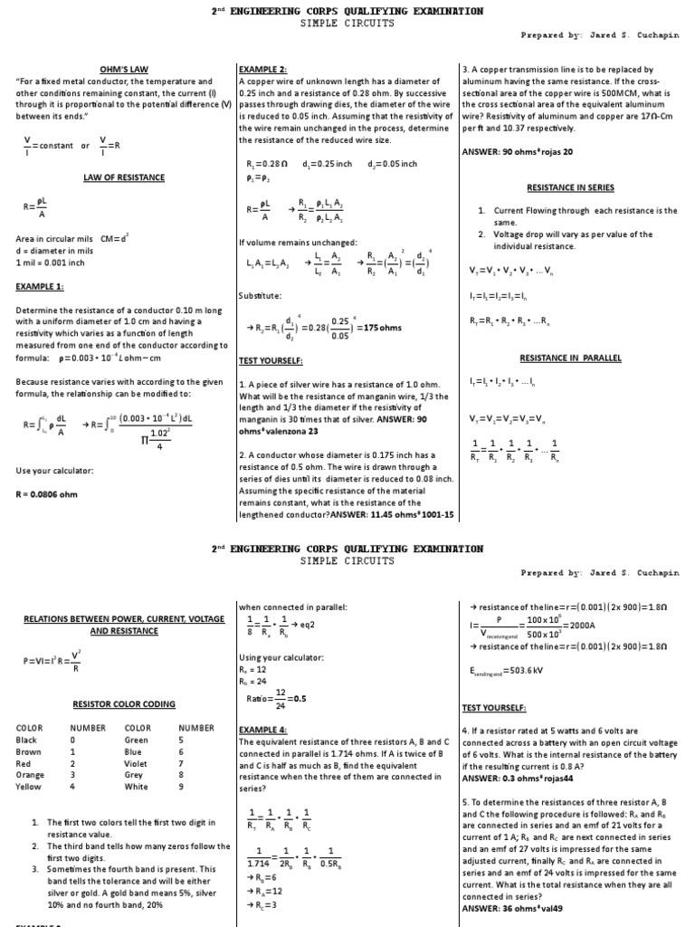 Simple Circuits | PDF