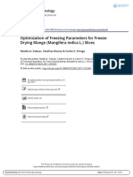 Optimization of Freezing Parameters for Freeze-Drying Mango