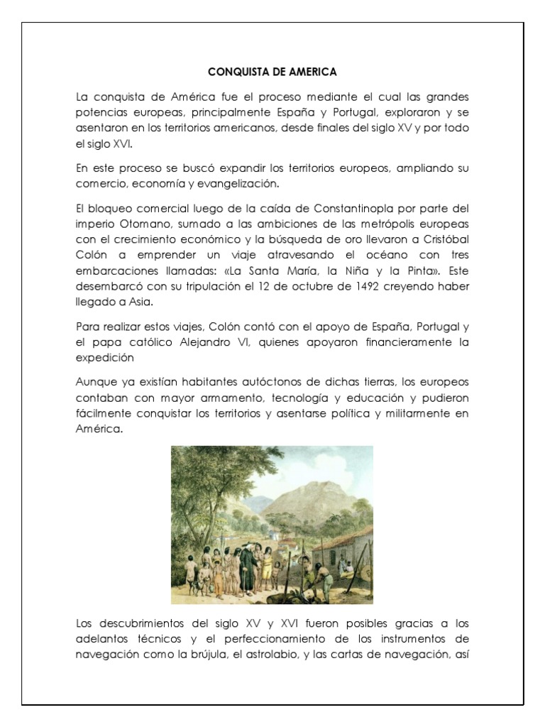 Resumen de la Conquista de América | PDF
