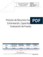 PRC-RH-001 Proceso Recursos Humanos Contracción, Capacitación y Evaluación de Puesto....