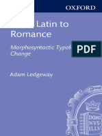 From Latin To Romance: Morphosyntactic Typology and Change