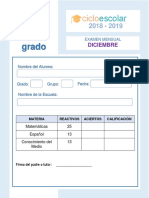 Examen Segundo Grado Diciembre B2 2018-2019