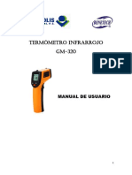 Manual de Usuario Termometro Infrarrojo GM320