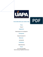 Metodología e Investigación Científica UAPA