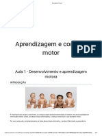 APRENDIZAGEM E DESENVOLVIMENTO MOTOR