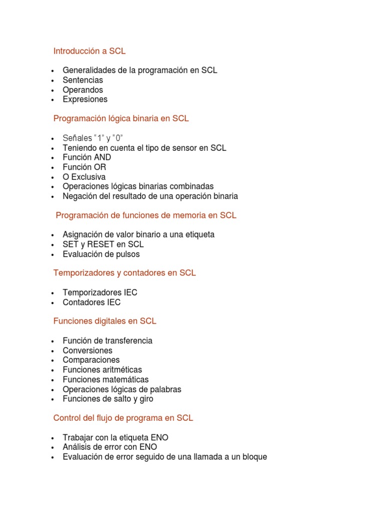 Introducción a la Programación en SCL | PDF