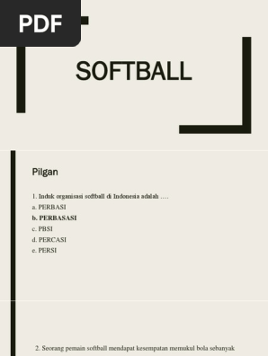 Soal Pilgan Softball
