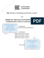 Plantilla de Informe Descriptivo Bibliográfico