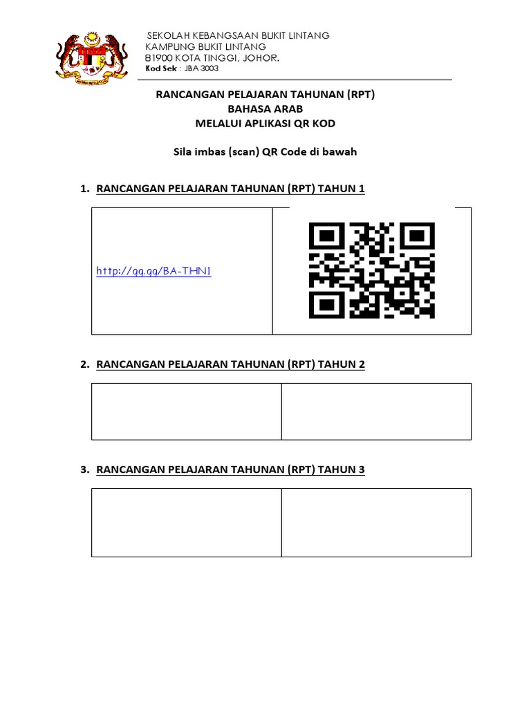 Qr Code Semua Subjek Pdf