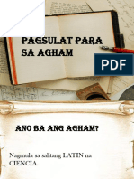 Arceo, Sunshine C. Pagsulat para Sa Agham