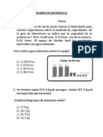 Examen de Matematica - Sexto Primaria