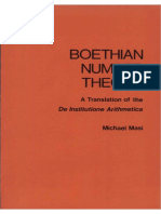 Boethius (Masi Trad) Boethian Number Theory de Institutione Arithmetica PDF