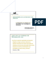 Reingeniería de Los Procesos Del Negocio: ¿Qué Son Los Sistemas de Información (Si) ?