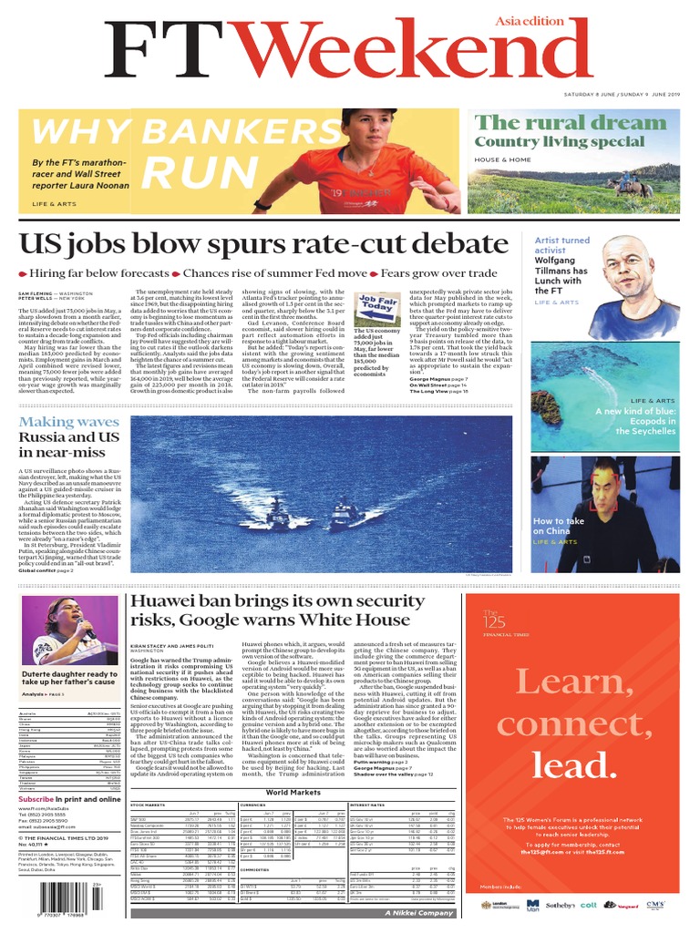 Financial Times Asia June 8 2019 Pdf Android Operating System Central Banks